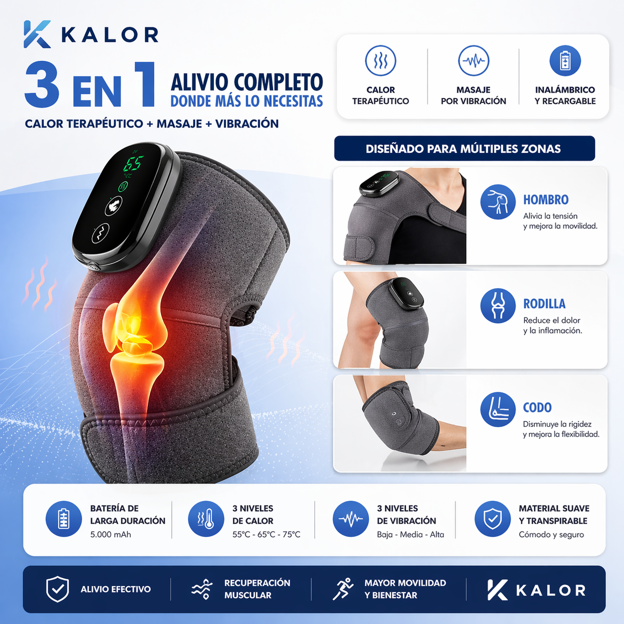KALOR Therapie™  Intelligente Wärmemassage 3 in 1